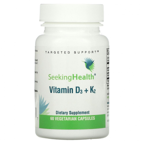 Seeking Health, Витамин D3 + K2, 60 вегетарианских капсул #1