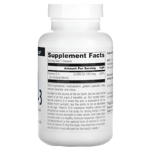 Source Naturals, Витамин D-3, 5000 МЕ, 240 капсул #1