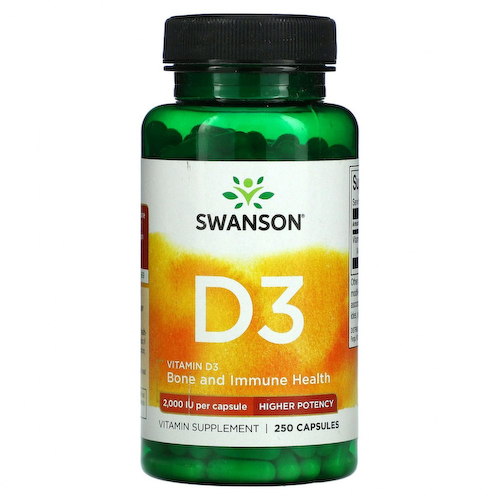 Swanson, Витамин D3, 2000 МЕ, 250 капсул #1