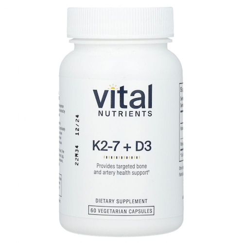 Vital Nutrients, K2-7 + D3, 60 вегетарианских капсул #1