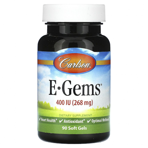 Carlson, E-Gems, 268 мг (400 МЕ), 90 мягких таблеток #1