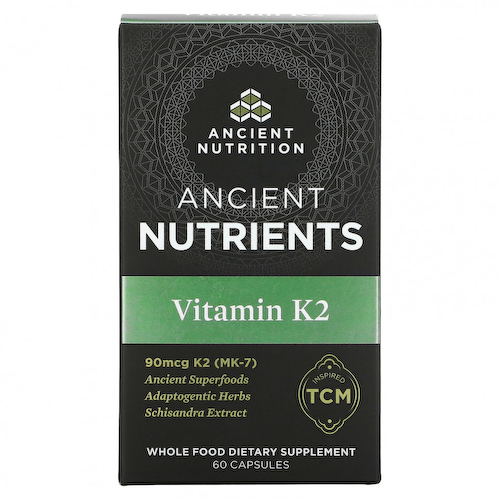Dr. Axe / Ancient Nutrition, Ancient Nutrients, витамин K2, 60 капсул #1