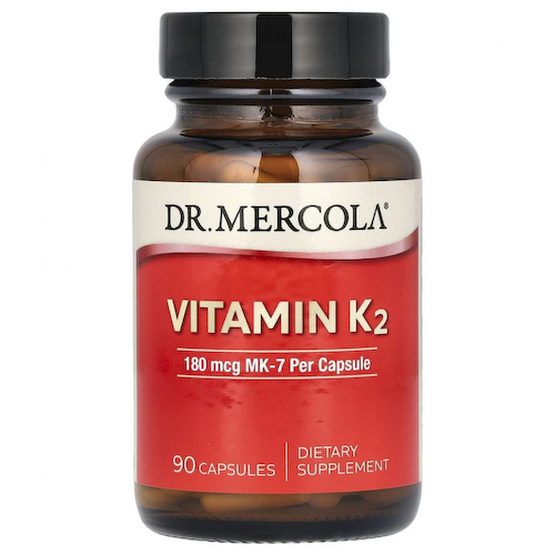 Dr. Mercola, Витамин K2, 180 мкг, 90 капсул #1
