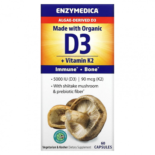 Enzymedica, Органический D3 + витамин K2`` 60 капсул #1