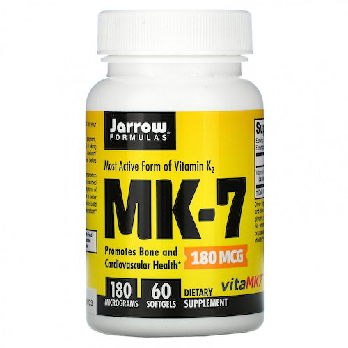 Jarrow Formulas, MK-7, самая активная форма витамина K2, 180 мкг, 60 мягких таблеток #1