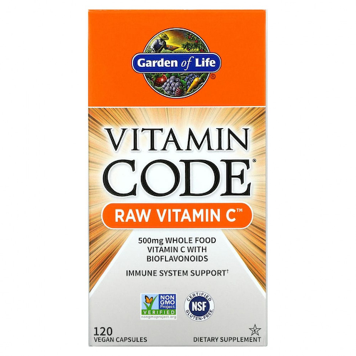 Garden of Life, Vitamin Code, витамин C RAW, 250 мг, 120 веганских капсул #1