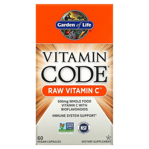 Garden of Life, Vitamin Code, Raw Vitamin C, 60 веганских капсул #1