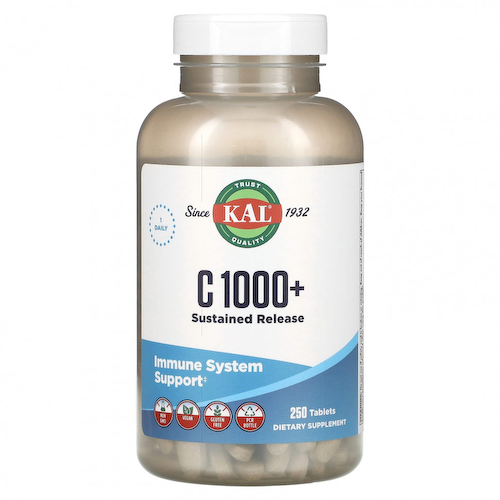 KAL, C 1000+ с замедленным высвобождением, 250 таблеток #1