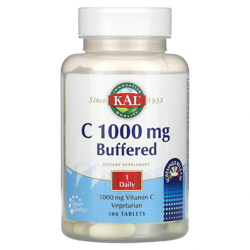 KAL, C, буферизованный, 1000 мг, 100 таблеток #1