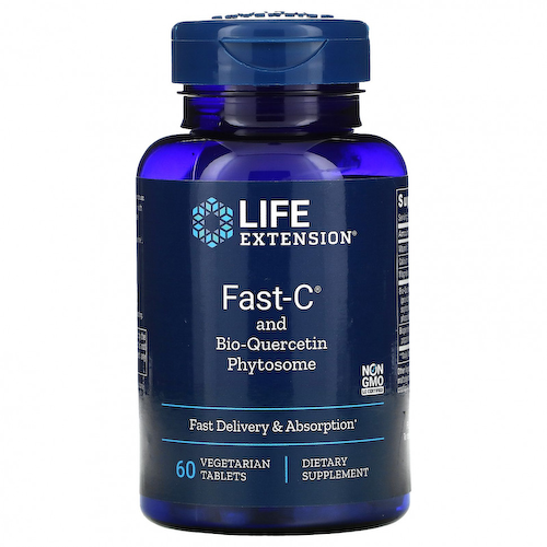 Life Extension, Fast-C с фитосомами биокверцетина, 60 вегетарианских таблеток #1