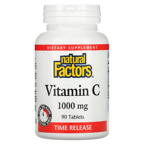 Natural Factors, витамин C, 1000 мг, 90 таблеток с медленным высвобождением #1
