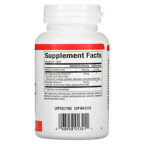 Natural Factors, витамин C, 1000 мг, 90 таблеток с медленным высвобождением #1