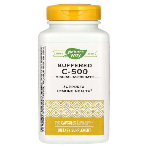 Nature's Way, буферизованный витамин C-500, 500 мг, 250 капсул #1