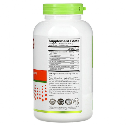 NutriBiotic, Immunity, Cherry Electro-C, 454 г (16 унций) #1