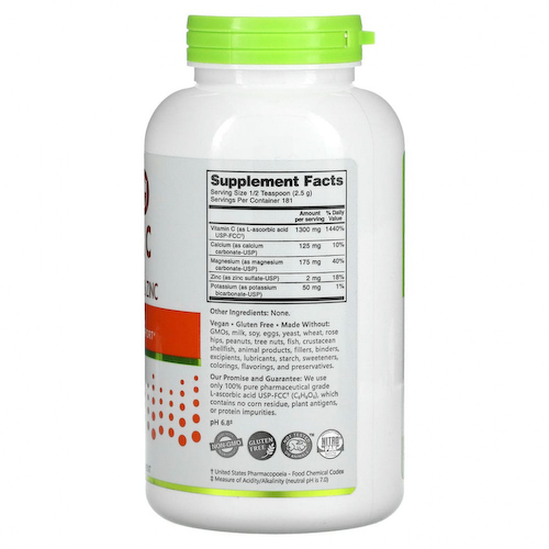 NutriBiotic, Immunity, Hypo-Aller C, витамин C с кальцием, магнием, калием и цинком, 454 г (16 унций) #1