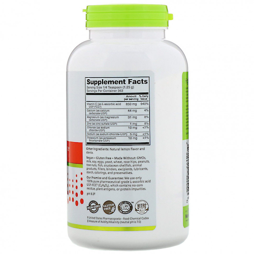 NutriBiotic, Immunity, Лимонный порошок Electro-C, 16 унций (454 г) #1