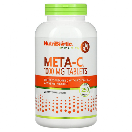 NutriBiotic, Immunity, Meta-C, 1000 мг, 250 таблеток растительного происхождения #1