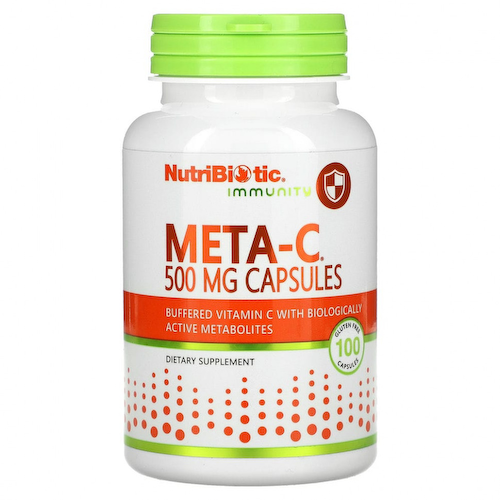NutriBiotic, Immunity, Meta-C, 500 мг, 100 капсул без глютена #1