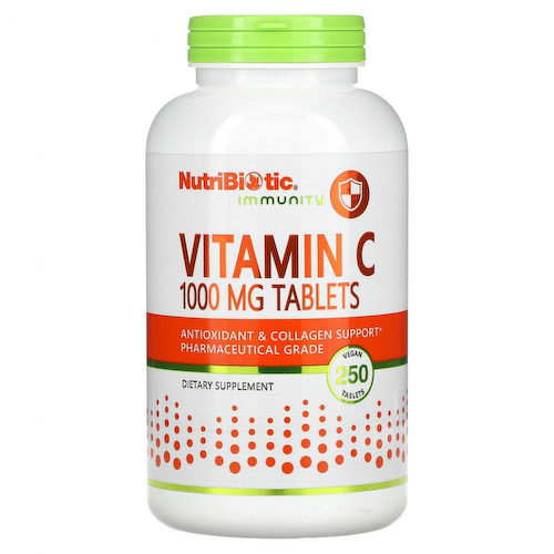 NutriBiotic, Immunity, витамин C, 1000 мг, 250 веганских таблеток #1