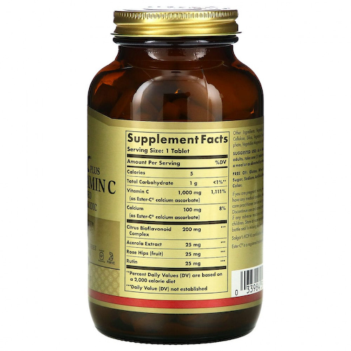 Solgar, Ester-C Plus, витамин C, 1000 мг, 180 таблеток #1