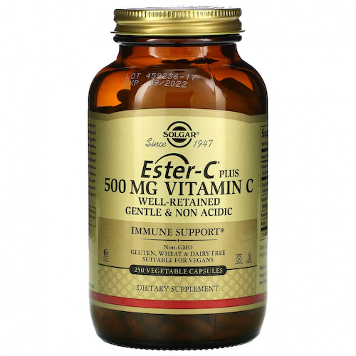 Solgar, Ester-C Plus, витамин C, 500 мг, 250 растительных капсул #1