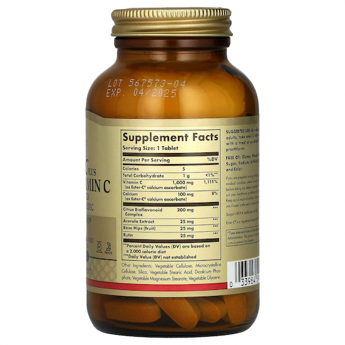 Solgar, Ester-C Plus, витамин C, 1000 мг, 90 таблеток #1