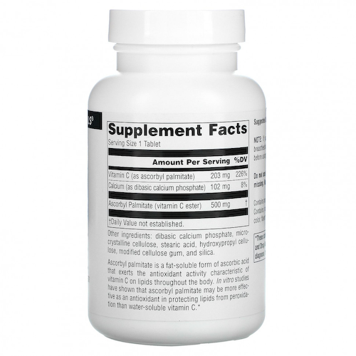 Source Naturals, Аскорбил пальмитат, 500 мг, 90 таблеток #1