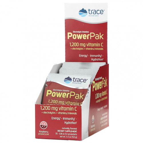 Trace Minerals ®, Electrolyte Stamina PowerPak, малиновый, 30 пакетиков по 5,1 г (0,18 унции) #1