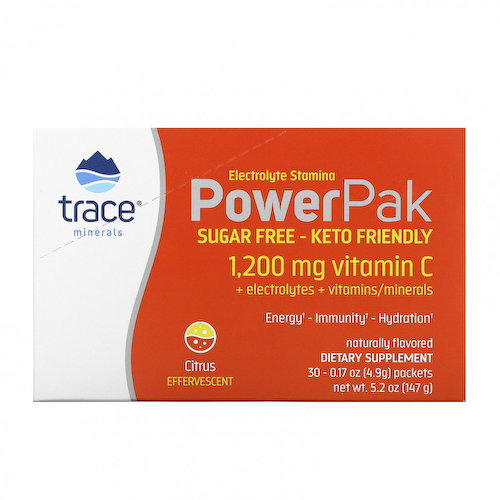 Trace Minerals ®, Electrolyte Stamina PowerPak, без сахара, цитрусовые, 30 пакетиков по 4,9 г (0,17 унции) #1
