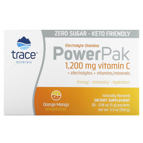 Trace Minerals ®, PowerPak, апельсин и манго, 30 пакетиков по 5 г (0,18 унции) #1