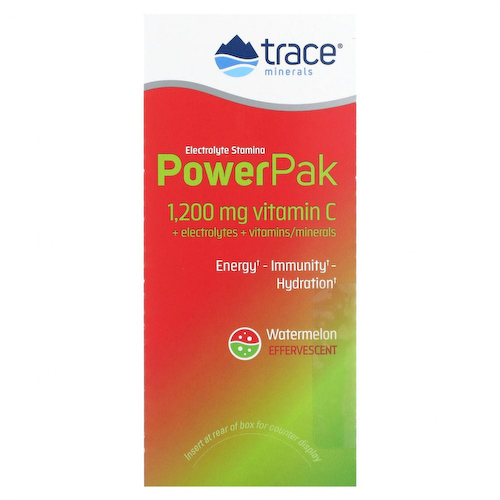 Trace Minerals ®, PowerPak, электролит для повышения выносливости, арбуз, 30 пакетиков по 5,5 г (0,19 унции) #1