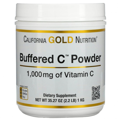 California Gold Nutrition, Buffered Gold C, некислый буферизованный витамин C в форме порошка, аскорбат натрия, 1000 мг, 1 кг (2,2 фунта) #1