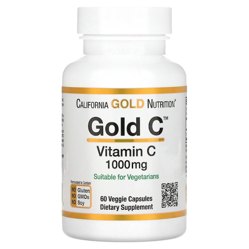 California Gold Nutrition, Gold C, витамин C, 1000 мг, 60 вегетарианских капсул #1