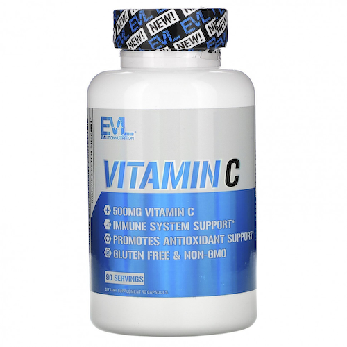 EVLution Nutrition, Витамин C, 500 мг, 90 капсул #1