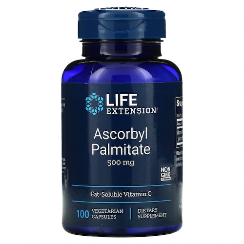 Life Extension, аскорбил пальмитат, 500 мг, 100 вегетарианских капсул #1