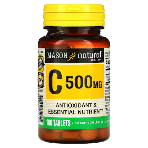 Mason Natural, витамин C, 500 мг, 100 таблеток #1