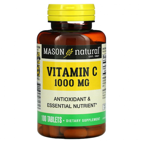 Mason Natural, Витамин С, 1000 мг, 100 таблеток #1