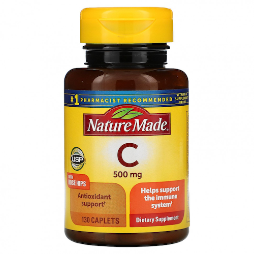 Nature Made, Витамин C с шиповником, 500 мг, 130 капсул #1