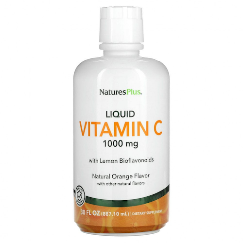 NaturesPlus, Жидкий витамин C, натуральный апельсин, 1000 мг, 887,10 мл (30 жидк. Унций) #1