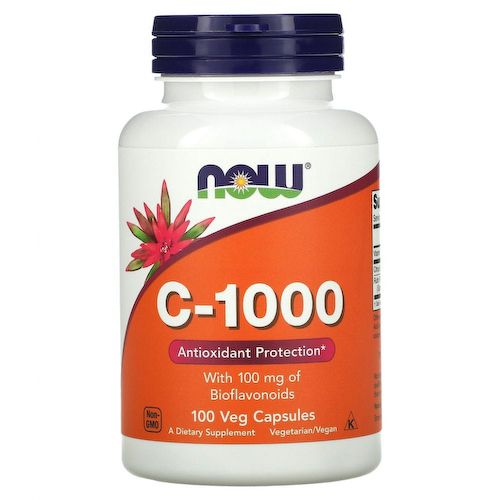 NOW Foods, C-1000 с биофлавоноидами, 100 растительных капсул #1