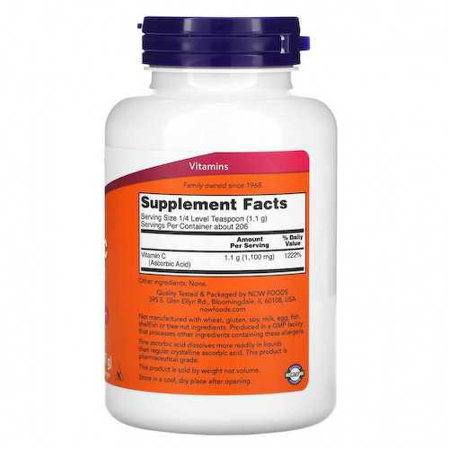 NOW Foods, витамин C в кристаллах, 227 г (8 унций) #1
