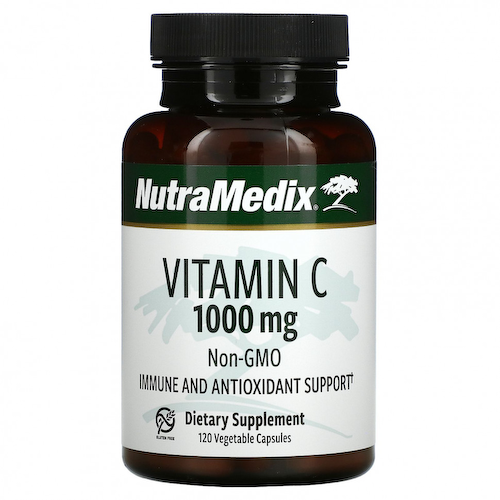 NutraMedix, Витамин C, 1000 мг, 120 растительных капсул #1