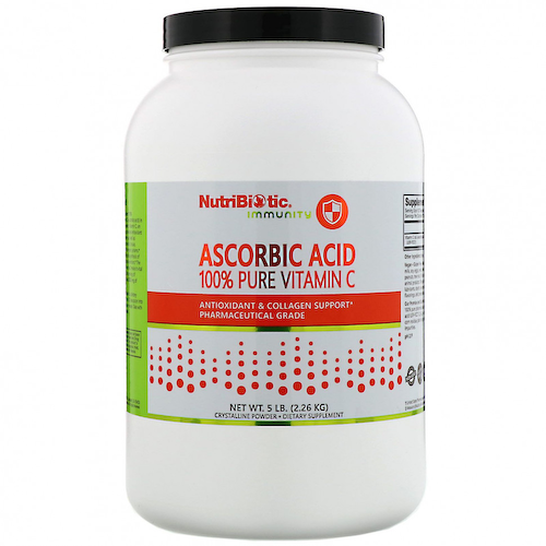 NutriBiotic, Immunity, аскорбиновая кислота, 100% чистый витамин C, кристаллический порошок, 2.26 кг (5 фунтов) #1