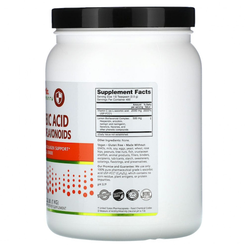 NutriBiotic, Immunity, аскорбиновая кислота с биофлавоноидами, 1 кг (2,2 фунта) #1