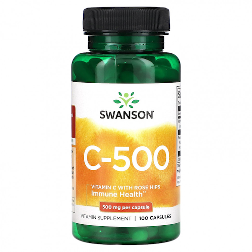 Swanson, C-500, 500 мг, 100 капсул #1