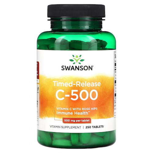Swanson, C-500 с замедленным высвобождением, 500 мг, 250 таблеток #1