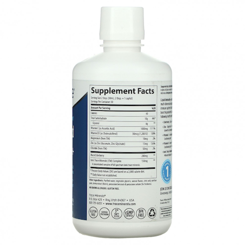 Trace Minerals ®, Быстро впитывающаяся жидкость Immunity +, ягодное ассорти, 887 мл (30 жидк. Унций) #1