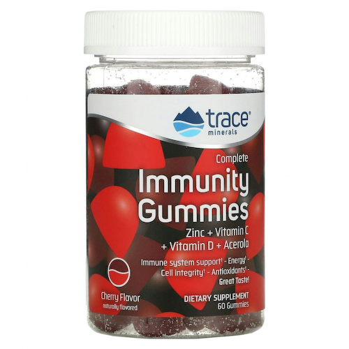 Trace Minerals ®, Жевательные конфеты Complete Immunity, вишня, 60 жевательных конфет #1