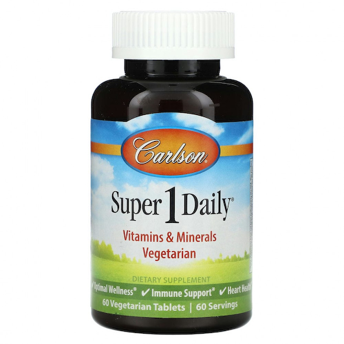 Carlson, Super 1 Daily, 60 вегетарианских таблеток #1