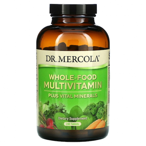 Dr. Mercola, цельнопищевые мультивитамины и жизненно важные минералы, 240 таблеток #1